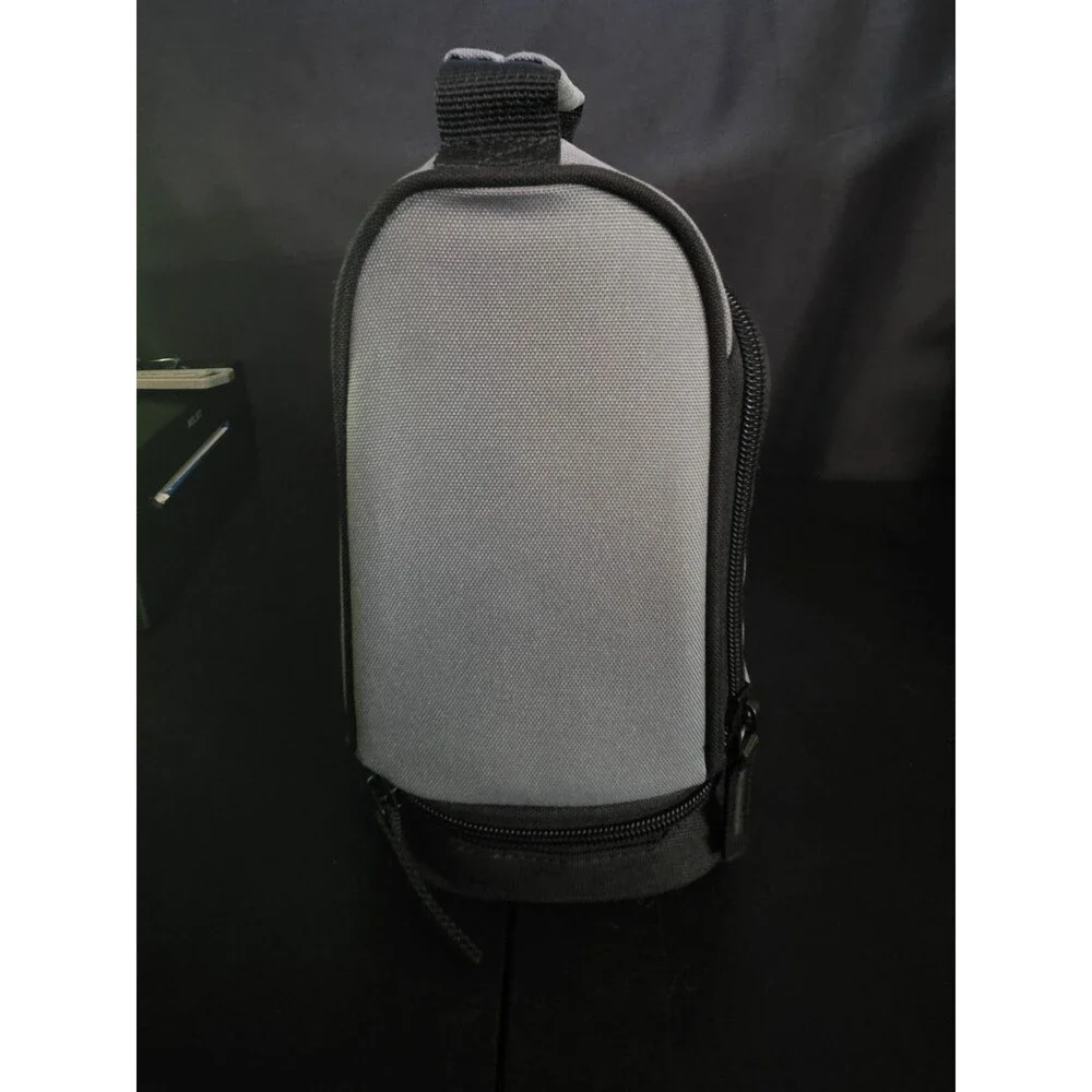 Nike Lunchbox Gray Insulated Zipper Pouch Top Handle Bottom Zip Black Swoosh